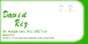 david riz business card